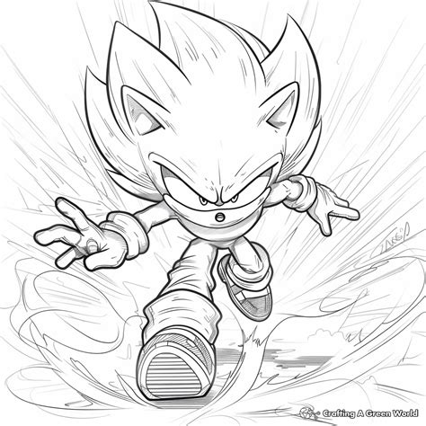 Dark Sonic Coloring Pages - Free & Printable!