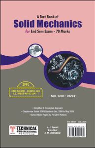 Solid Mechanics for SPPU 19 Course (SE - I - Mech./Auto. - 202041) FOR ...
