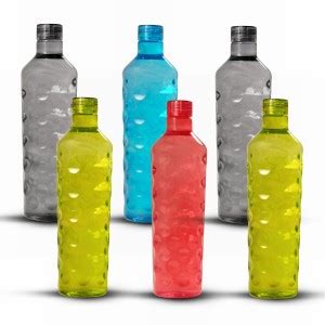 Stysol Combo of 6 Beautiful Color Set Fridge Water Bottles 1000 ml ...