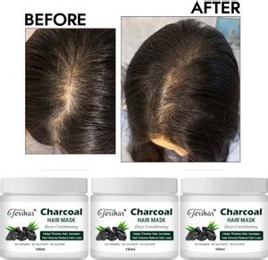 TERIHAR Best Charcoal Hair Mask For Womans And Girls -100ml (100ml) (3 ...