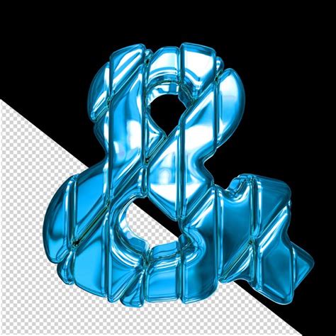 Blue symbol with vertical belts | Premium PSD