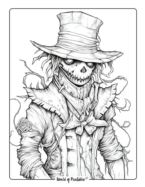 Coloring Pages Scary Hallway