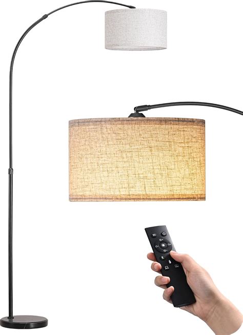 EDISHINE Floor Lamp, Arc Standing Lamp with Rotatable Lamp Head, Remote ...