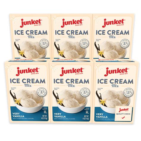 Junket Ice Cream Mix Very Vanilla, 4 Ounce (Pack of 6) - Walmart.com