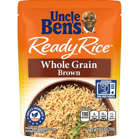 Uncle Ben's Ready Rice Whole Grain Brown Rice, 8.8 oz Side Item ...