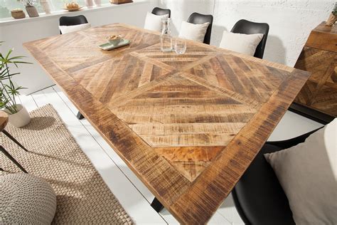 Artwood Home Mango Wood Industrial Dining Table 200 cm - Artico Interiors