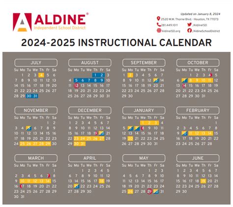 2024-2025 District Calendar - Griggs EC/PK/K School