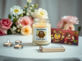 Ishvara Raksha Bandhan Gift Set - Premium Soy Wax Scented Candle with ...