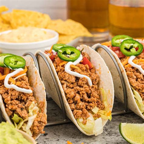 Crock Pot Ground Chicken Tacos - Slow Cooker Simple Taco Recipe