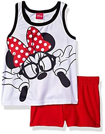 Buy Disney Big Girls' Minnie Mouse 2pc Pajama Tank Set, Red, 8 at Amazon.in