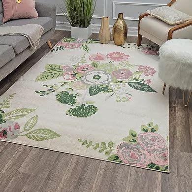 Rugs America Rose Garden Print Area Rug