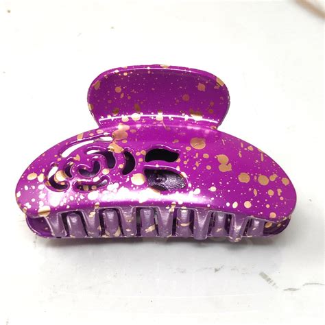 Anokhi Ada Large Plastic Hair Claw for Girls and Women (Purple,,ZA-12 ...