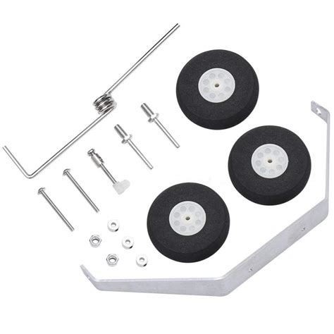 Buy AONTOKY 1 Set Aluminum Landing Gear Wheel Kit Diy Parts For Rc ...