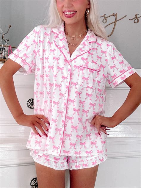 Little Bow Sleep Preppy Bow Pajama Set | Sassy Shortcake