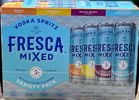 Fresca Mixed Vodka Spritz Variety Pack 8 12 oz cans – Top Shelf Liquor ...