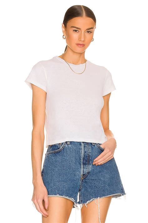 RE/DONE x Hanes 90's Baby Tee in Vintage White | REVOLVE