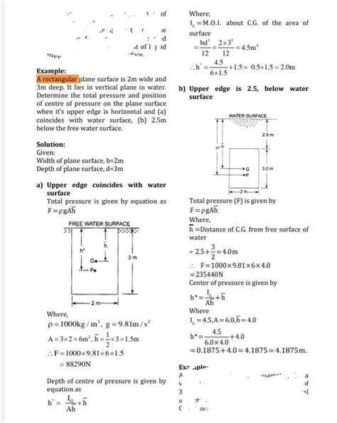 A rectangular plane surface is 2 m wide and 3 m deep. It lies in ...