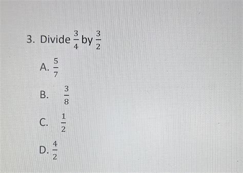Solved 3. Divide 43 by 23 A. 75 B. 83 C. 21 D. 24 | Chegg.com