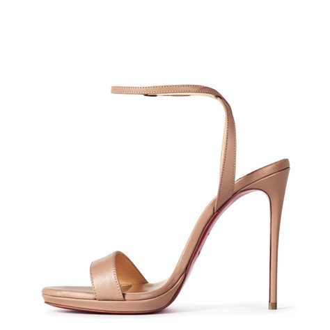 Christian Louboutin Women's Loubi Queen Leather Sandals, 120mm | Flannels