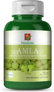 Umalaxmi Organic Amla Powder 60 Pure Veg Capsules Boosts Immunity ...