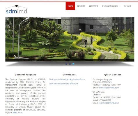 Applications Invited for Ph.D. Program | SDMIMD