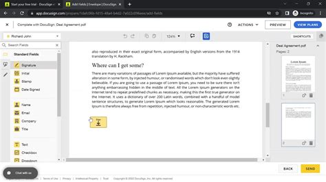 Image result for DocuSign Add a Number Field