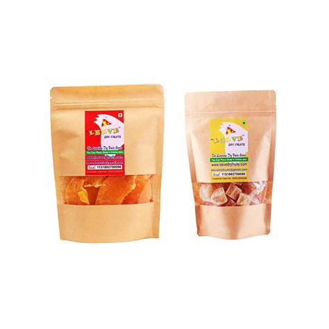 Leeve Dry Fruits Dried Alphonso Mango Slice & Ginger Candy, 400 g ...