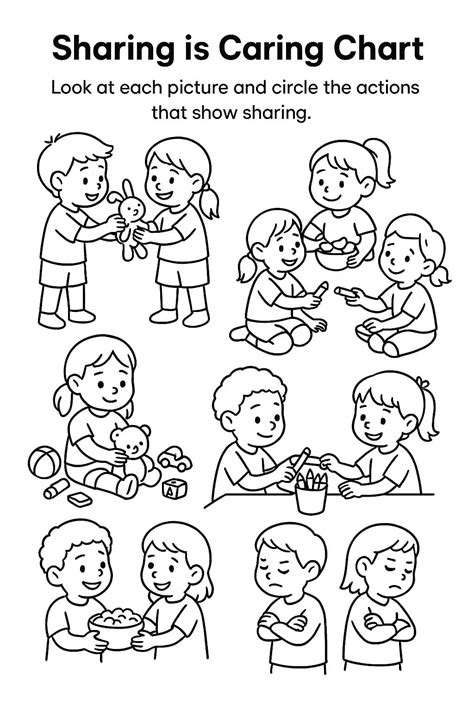 Sharing is Caring Chart Worksheet - Download & Print Now!
