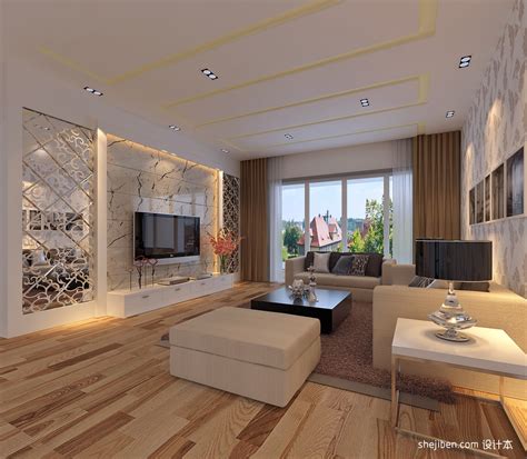 现代简中式客厅 黑色皮艺沙发设计_齐家网装修效果图