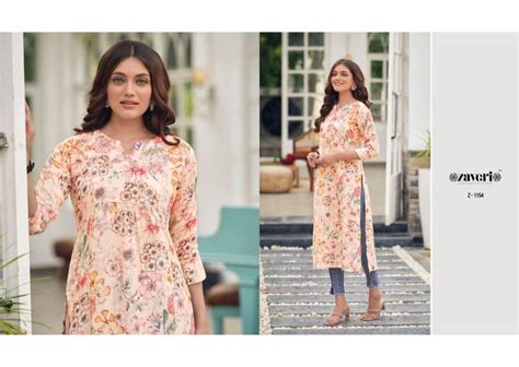 Zaveri Queen Digital Printed Linen Kurti Collection