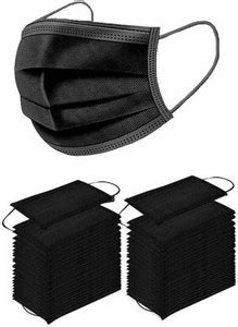 Alcove 3 Layer Surgical Mask Disposable | Black 3 Ply Disposable ...