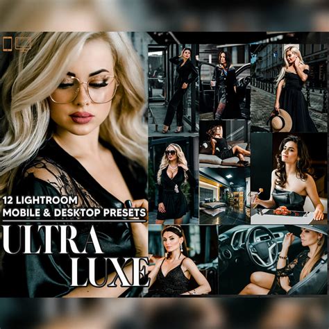 12 Ultra Luxe Lightroom Presets, Luxurious Mobile Preset, Black Luxury ...