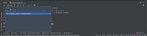 Image result for PyCharm Variable Window