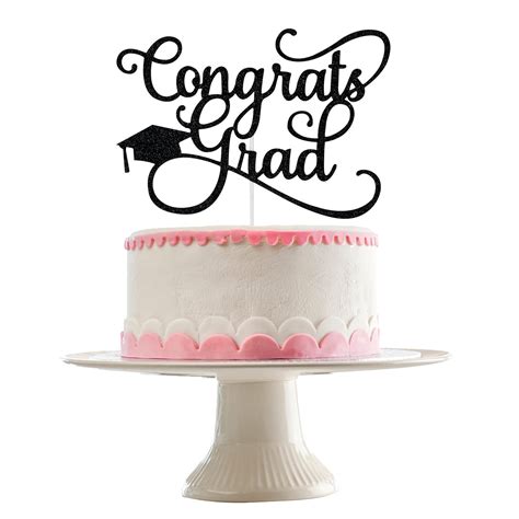 Buy Graduation Cake Topper 2022- Congrats Grad Cake Topper Black ...