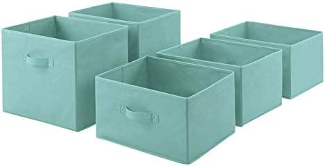amazon basics Fabric 5-Drawer Replacement Storage Organizer (Mint Green ...