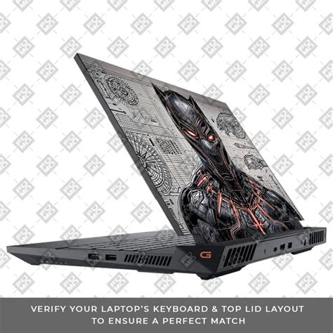Black Panther Vibranium Tech Dell G15 5520, 5530 3D Laptop Skin
