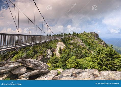Swinging Bridge on Grandfather Mountain North Carolina WNC Stock Photo ...
