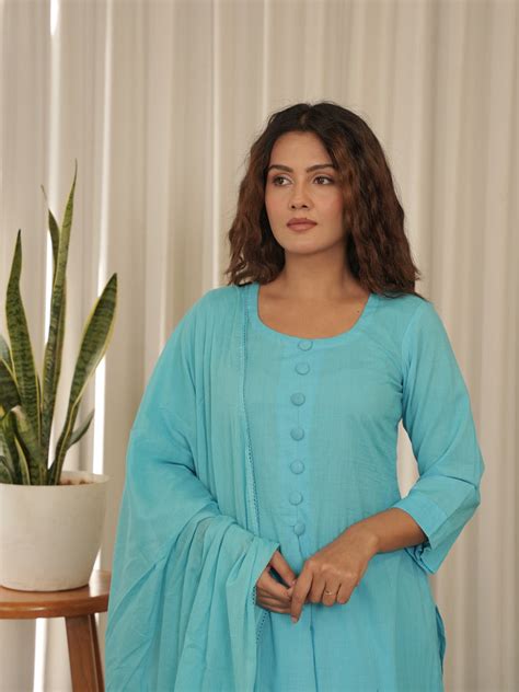 Sky Cotton Suit Set – OneWe India