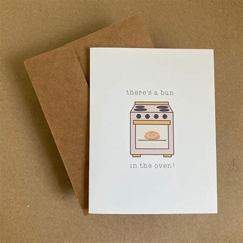 Theres a bun in the oven pregnancy announcement baby etsy – Artofit