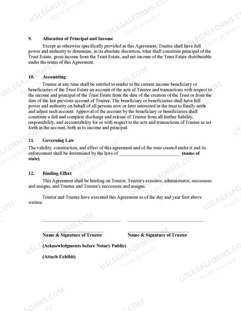 California General Form of Irrevocable Trust Agreement - Medicaid Asset ...