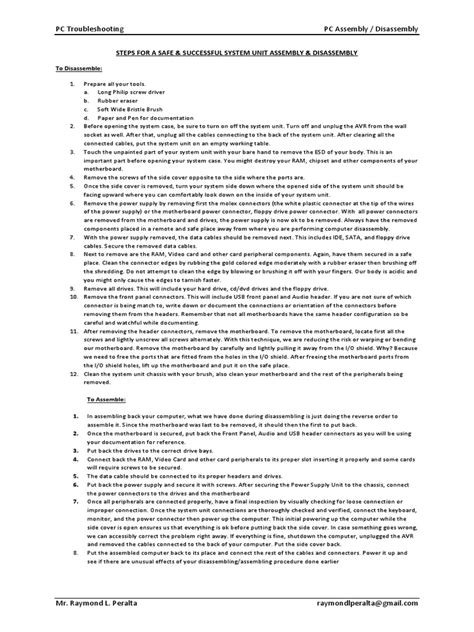 Image result for Disassembling PC Step By