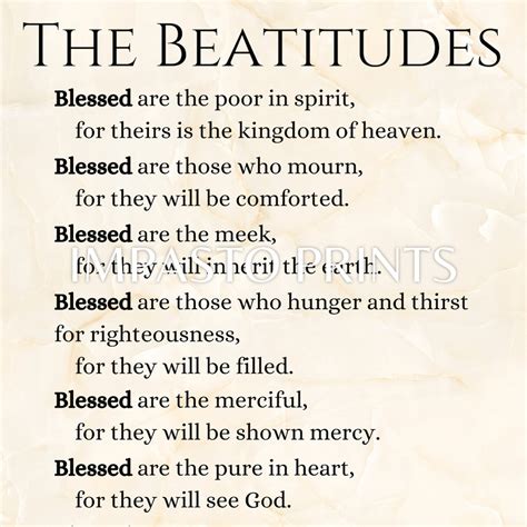 Beatitudes Wall Art Beatitudes Printable Christian Wall - Etsy