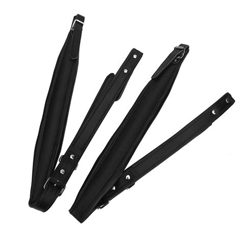 Adjustable Accordion PU Leather Shoulder Straps for 16-120 Bass (Black ...
