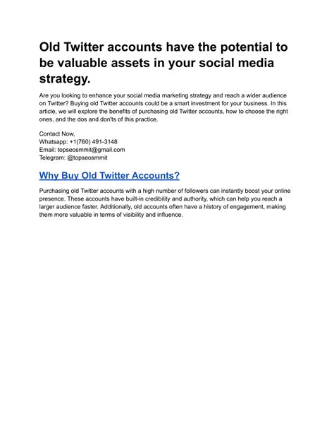 PPT - Old Twitter accounts have the potential to be valuable assets in ...