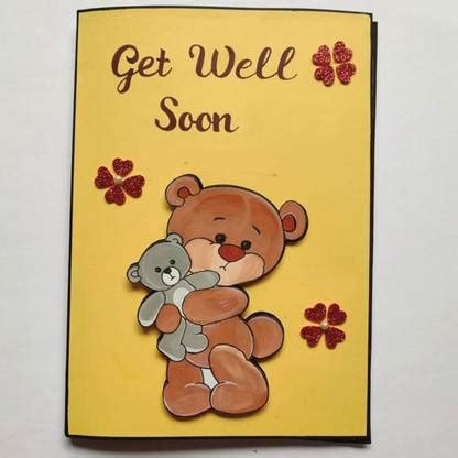 Chandrans Creation Handmade Get Well Soon Card (Pack of one) Greeting ...