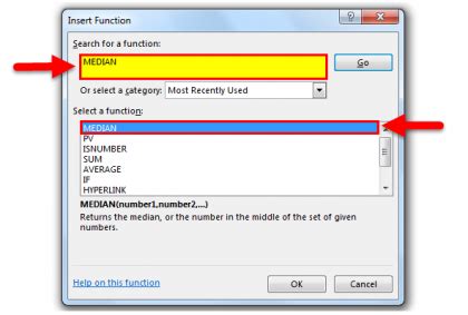 Image result for Median Function in Excel