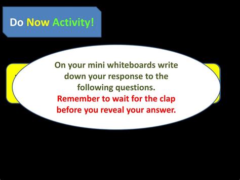 Image result for Do Now Activity Examples