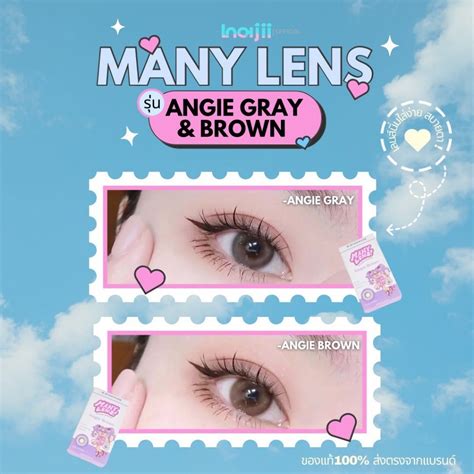 คอนแทคเลนส์เกาหลี Manylenss รุ่น Angie Gray& Brown เลนส์ ราย 3 เดือน | Shopee Thailand
