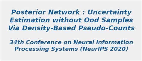 Top Research Topic in Uncertainty Estimation without OOD Samples via ...
