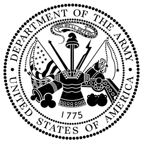 Premium Vector | Black seal of the united states department of the army